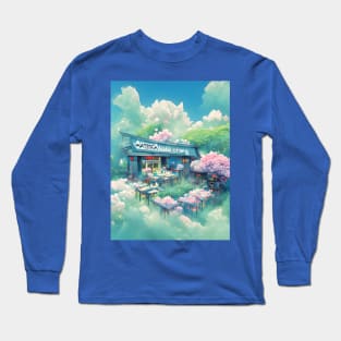 Japanese Cute High Tea Cafe Hopping Coffee Treats Lofi Chilling Hiphop Lover Long Sleeve T-Shirt